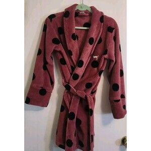 Pink Victoria’s Secret polka dot Robe size-XS/S